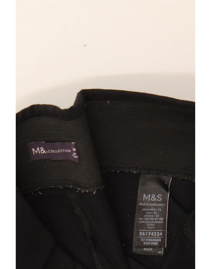 Legginsy damskie MARKS & SPENCER UK 14, duże, czarne, wiskozowe