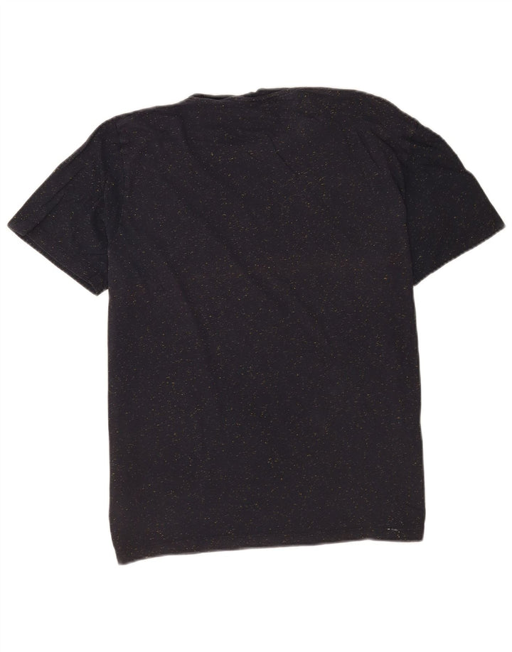 Cos Męski T-shirt Top Średni Granatowy Bawełniany Nakrapiane