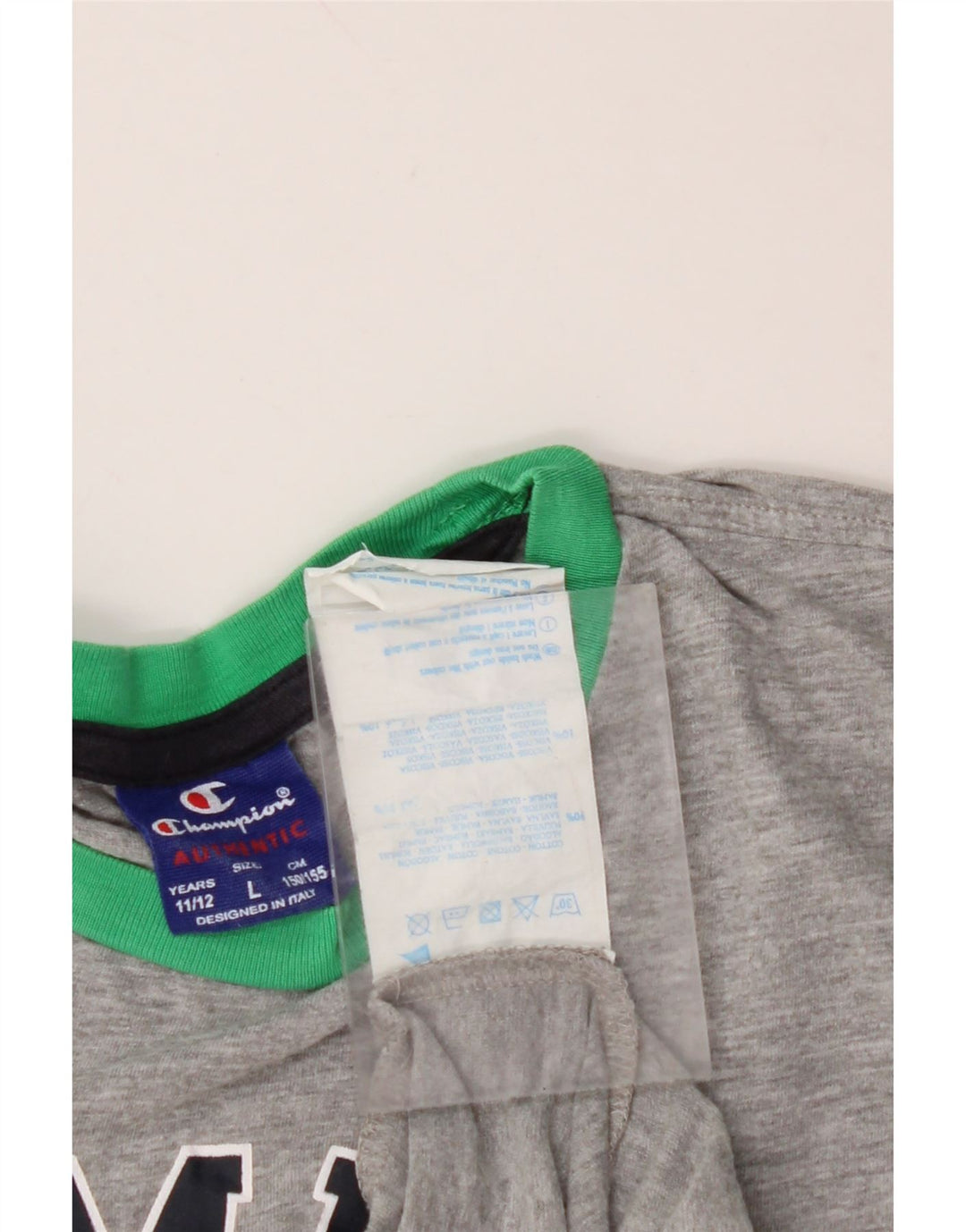 Chłopięca kamizelka z grafiką CHAMPION 11-12 lat, szara bawełna