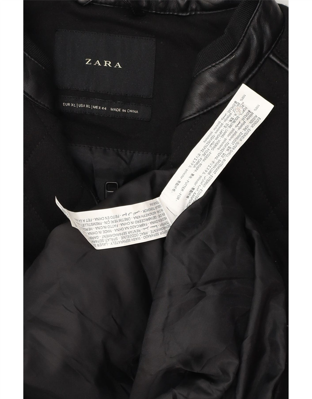 Męska pikowana kamizelka Zara UK 42 XL, czarna, poliester