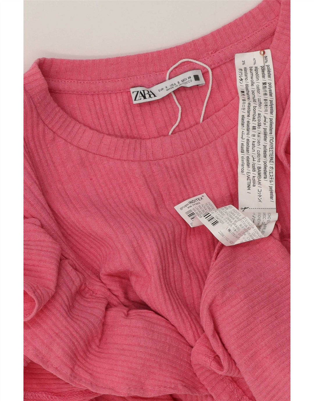 Bluzka damska Zara Top UK 10 Small Pink Poliester