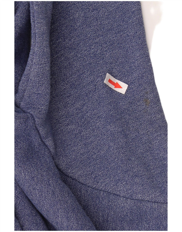 SUPERDRY Męski sweter z kapturem i zamkiem błyskawicznym, mały, niebieski, bawełniany