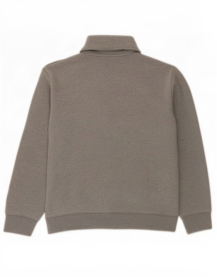 Marks & Spencer Męski sweter z zamkiem błyskawicznym, mały, szary, bawełniany