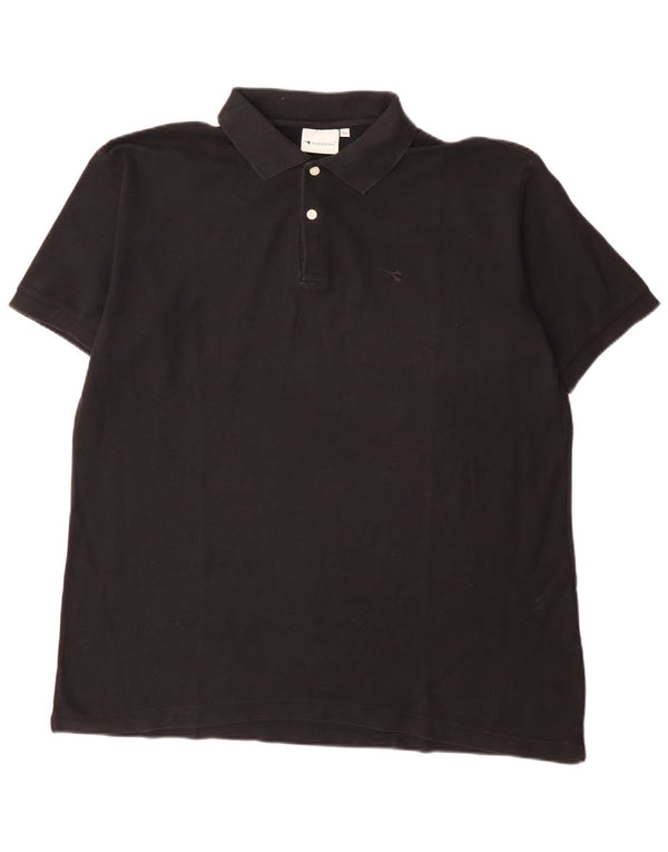 Męska koszulka polo o regularnym kroju Diadora IT 54 XL, czarna bawełna