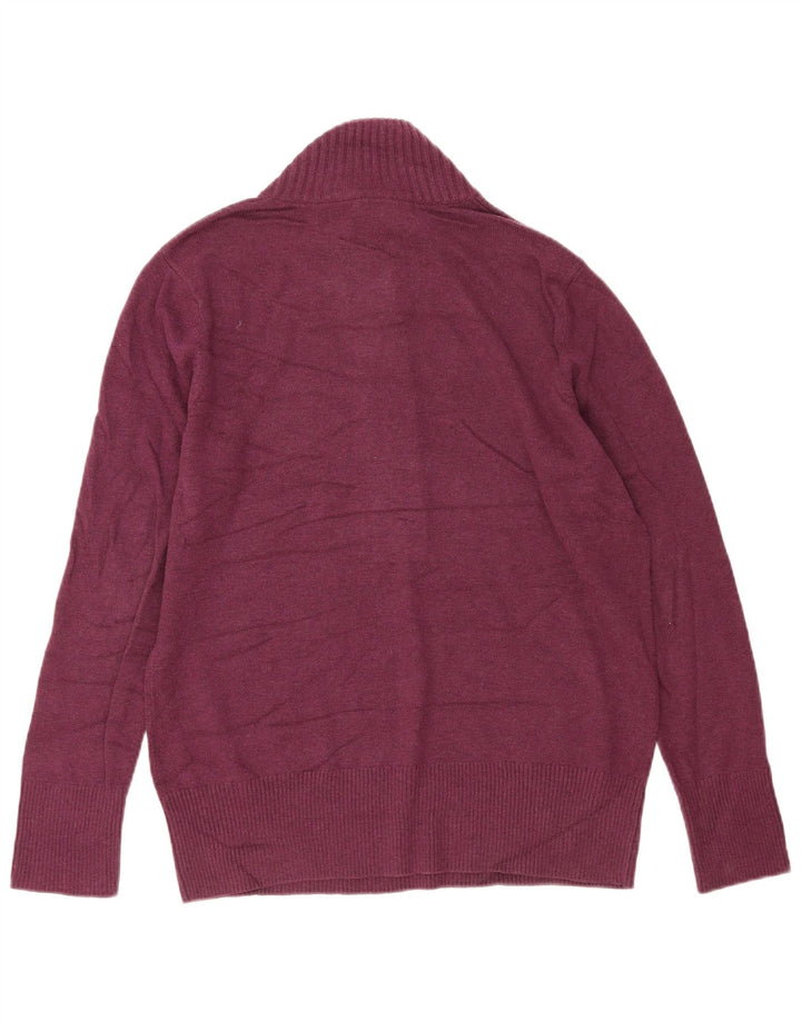 Damski sweter zapinany na guziki Eddie Bauer XL, bordowa bawełna