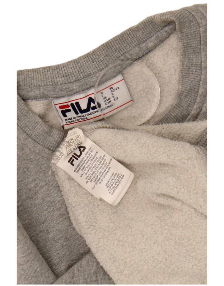 Damski sweter oversize Fila UK 10 Small, szary, bawełniany