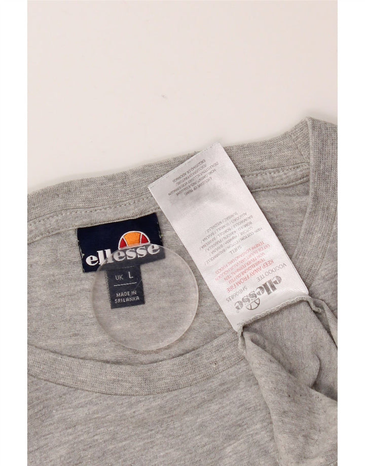 T-shirt męski Ellesse, duży, szary, z bawełny w plamki