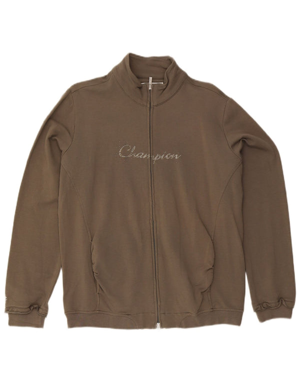 Damska kurtka dresowa Champion Graphic UK 18 XL Khaki