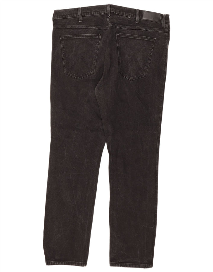 WRANGLER Mens Regular Fit Straight Jeans W40 L32 Black Cotton