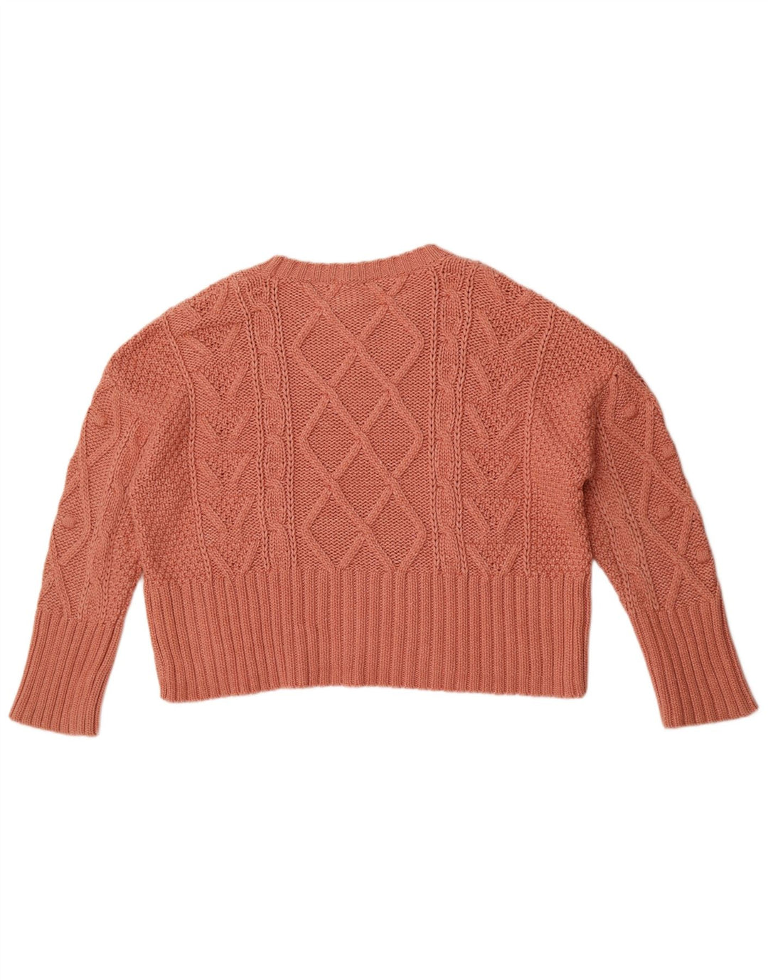 Damski sweter oversize Zara z dekoltem w łódkę, UK 14, średni różowy, bawełniany