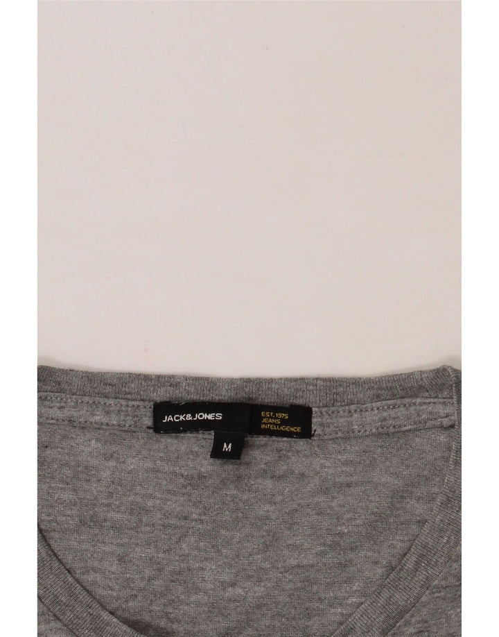 JACK & JONES Mens Graphic T-Shirt Top Medium Grey Vintage Jack & Jones and Second-Hand Jack & Jones from Messina Hembry 