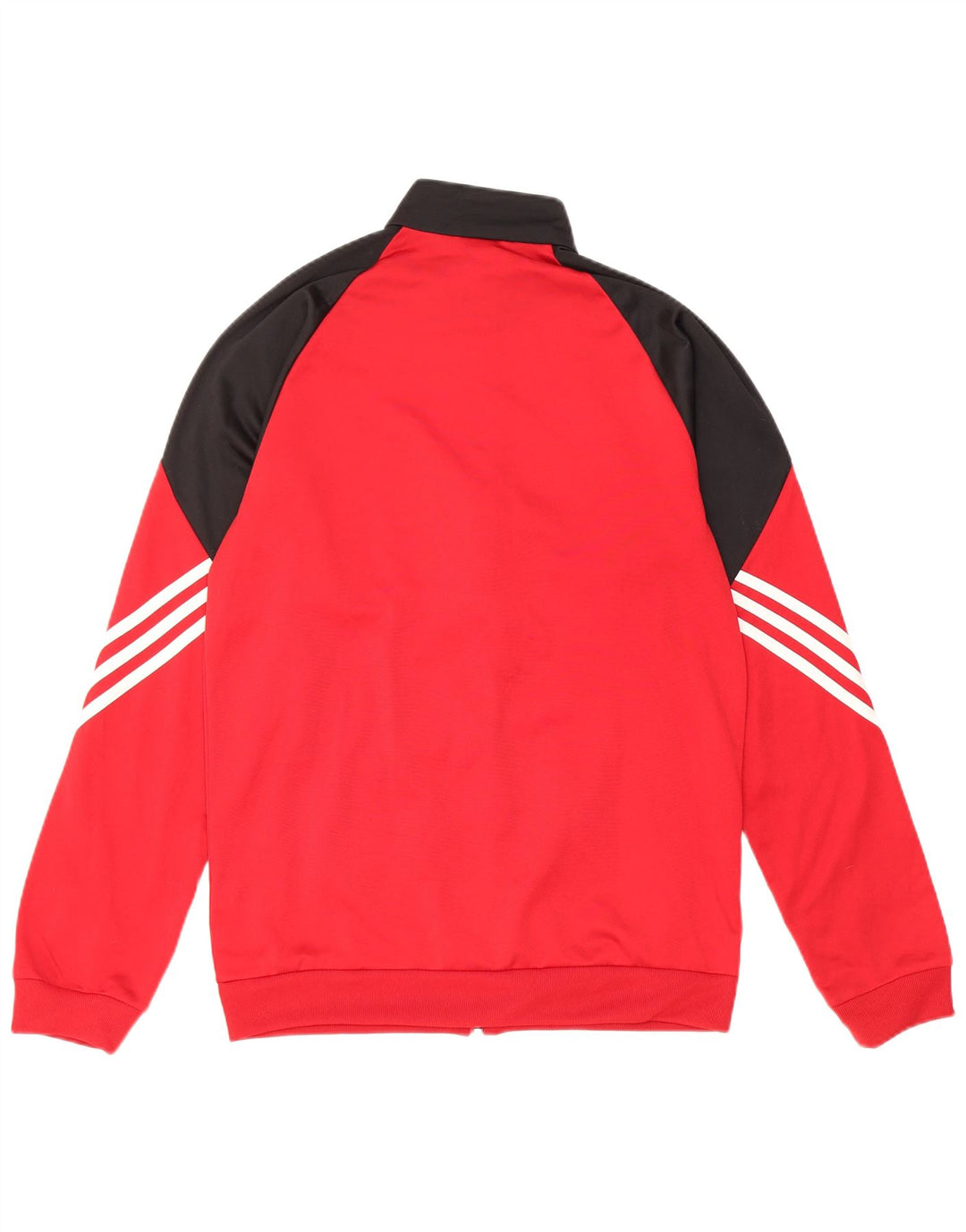 Adidas Męska bluza dresowa, mała czerwona, poliestrowa z blokami kolorów