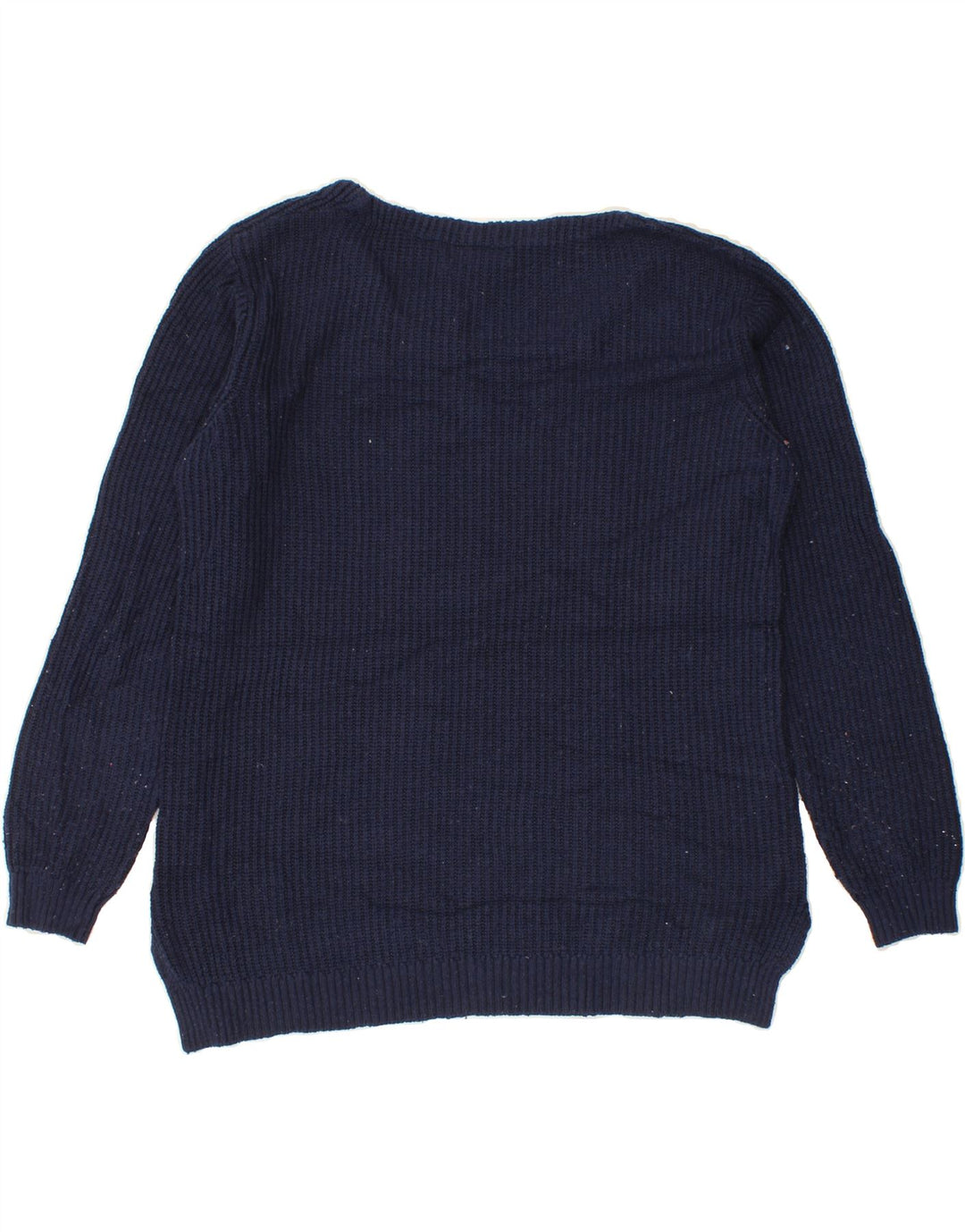 MOUNTAIN WAREHOUSE Womens Boat Neck Jumper Sweater UK 12 Medium Navy Blue Vintage Mountain Warehouse and Second-Hand Mountain Warehouse from Messina Hembry 