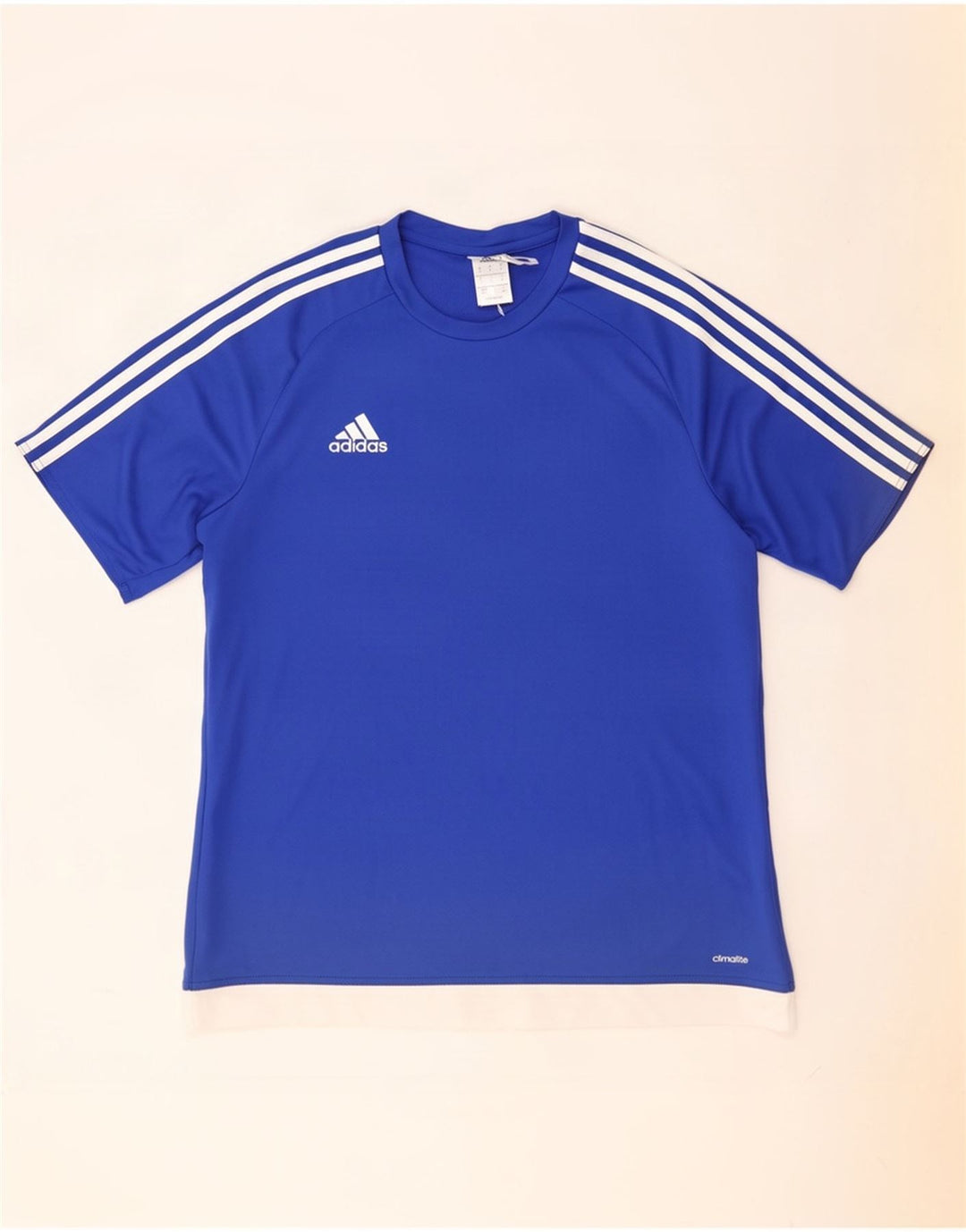 Adidas Męska koszulka Climalite Top, duża, niebieska, z blokami kolorów