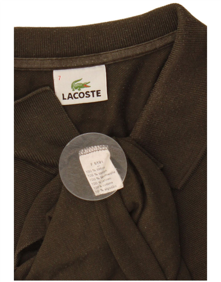 Męska koszulka polo LACOSTE, rozmiar 7, 2XL, bawełna khaki