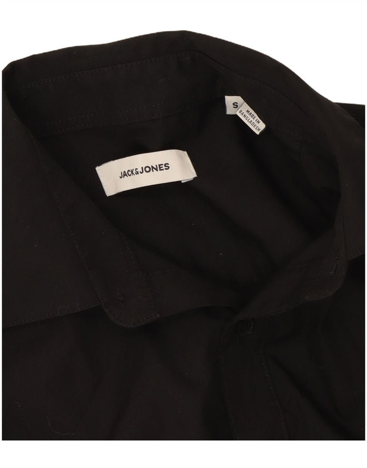 Koszula męska Jack & Jones, mała, czarna, bawełniana