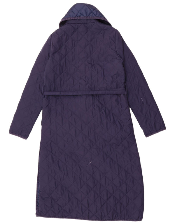 Damski pikowany płaszcz Monsoon UK 10, mały, niebieski, poliester