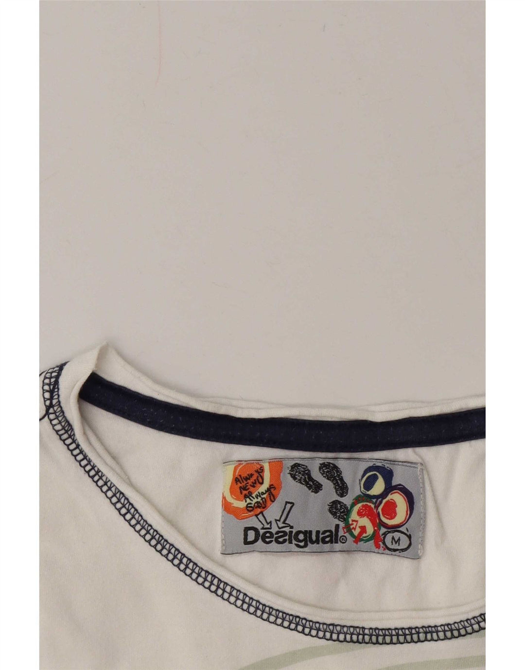 Damska koszulka graficzna Desigual Top UK 14 Medium White