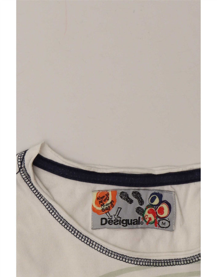 Damska koszulka graficzna Desigual Top UK 14 Medium White