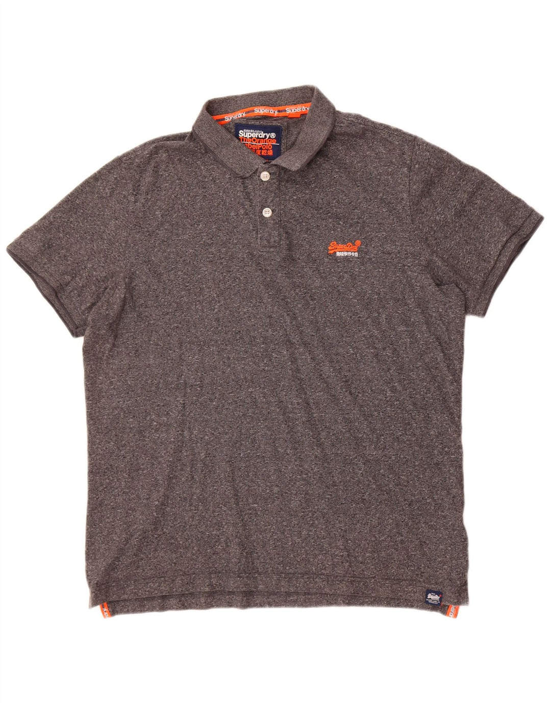 Męska koszulka polo Superdry 3XL, szara, bawełniana w plamki