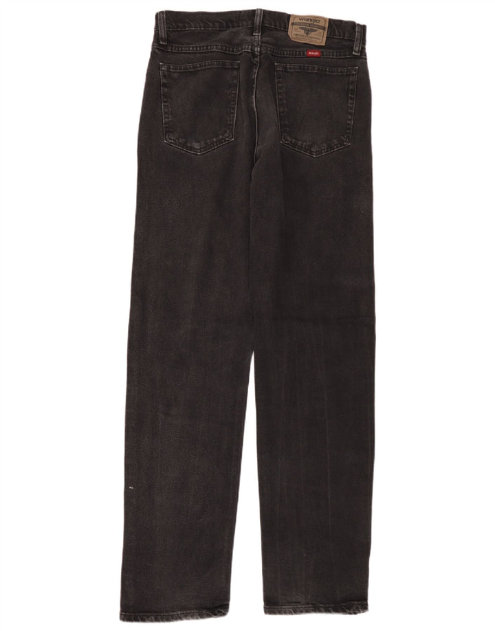 Męskie proste dżinsy Wrangler W32 L34, czarne, bawełniane