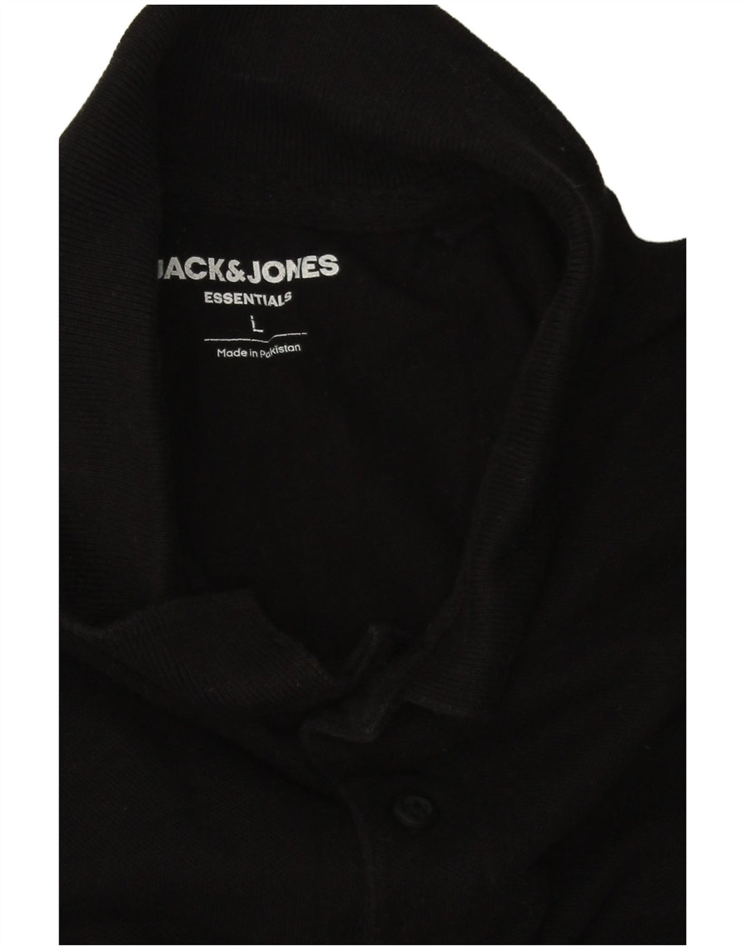 Męska koszulka polo Jack & Jones, duża, czarna, bawełniana