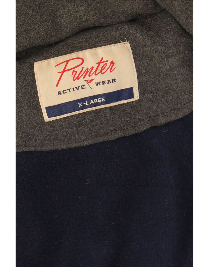 VINTAGE Mens Fleece Jacket UK 42 XL Navy Blue