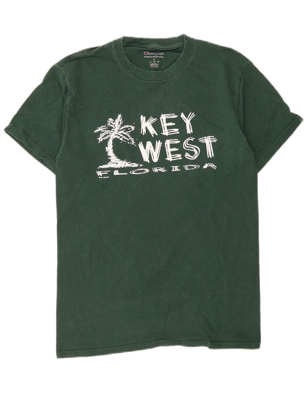 Męski T-shirt Champion Key West z grafiką, mały, zielony, bawełniany