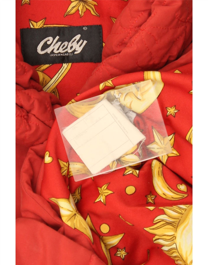 Vintage damski płaszcz ocieplany EU 44 XL czerwony