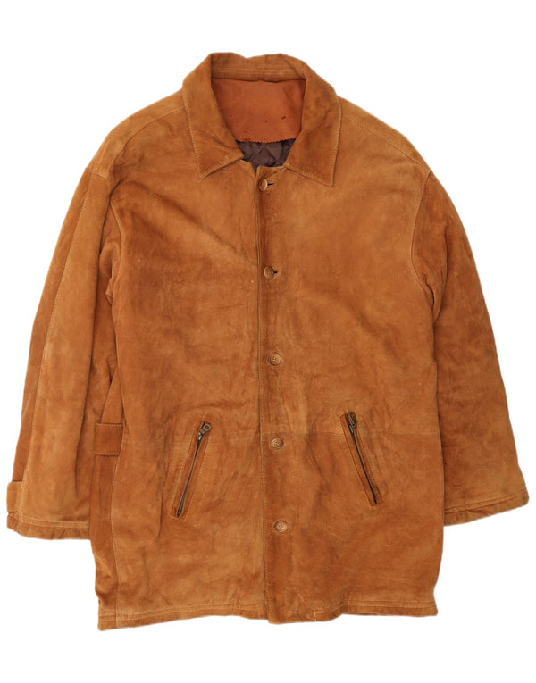 Zamszowa kurtka męska VINTAGE IT 52 XL w kolorze beżowym