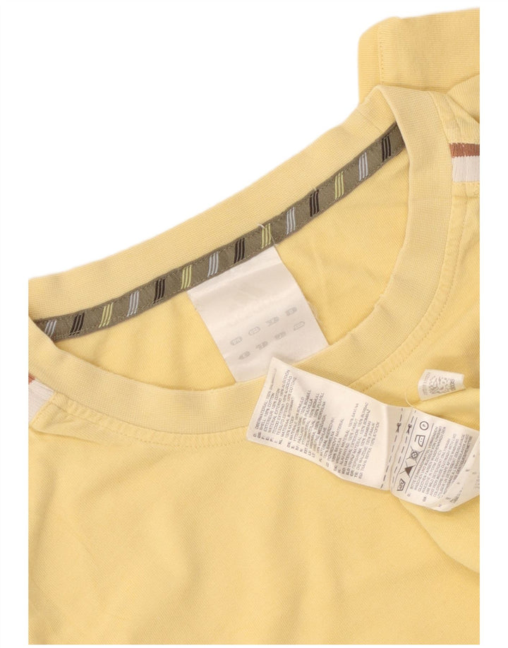 Adidas Męski T-Shirt Top Duży Żółty Bawełniany