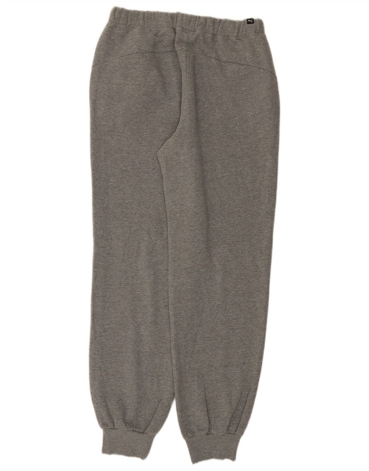 Męskie spodnie dresowe Puma z grafiką, średnioszare, bawełniane