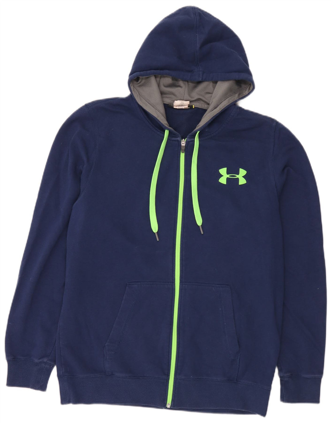 Męski sweter z kapturem i zamkiem Under Armour, duży, niebieski, bawełniany
