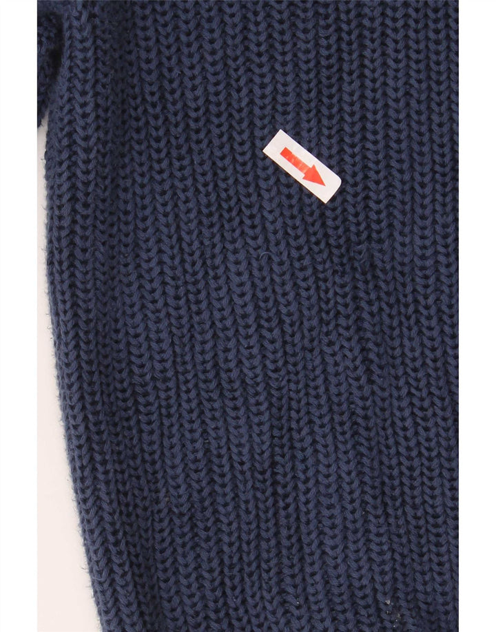 L.L.Bean Męski sweter rozpinany na zamek, duży, granatowy, bawełniany