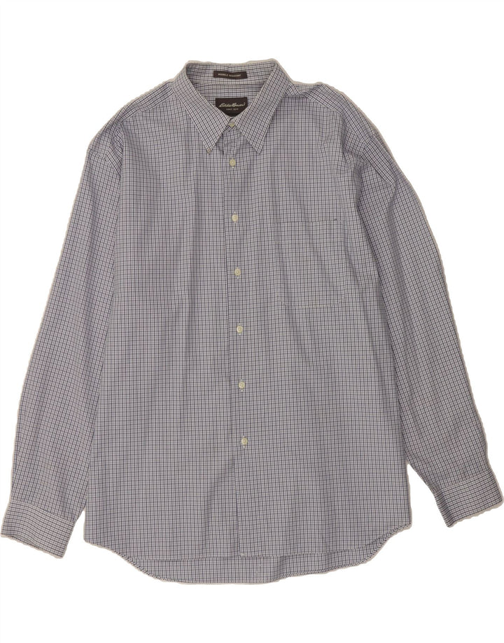 EDDIE BAUER Mens Shirt XL Blue Check Cotton Vintage Eddie Bauer and Second-Hand Eddie Bauer from Messina Hembry 