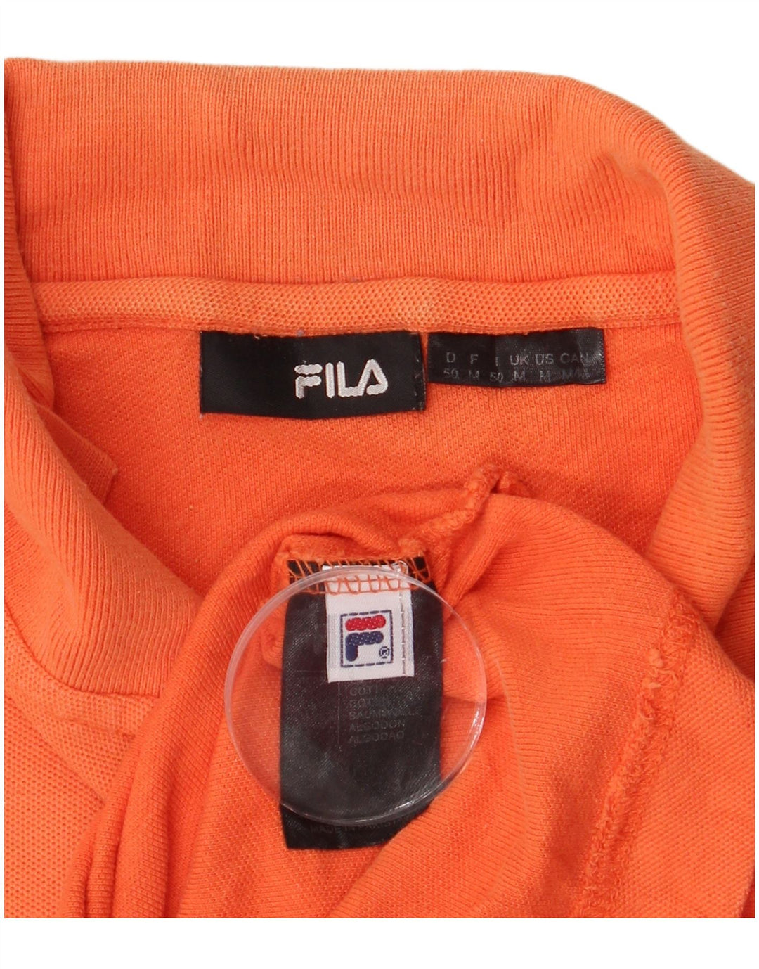 Męska koszulka polo Fila, średnia, pomarańczowa, bawełniana