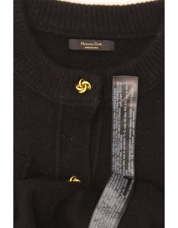 Sweter damski Massimo Dutti UK 12, średnia czarna wełna