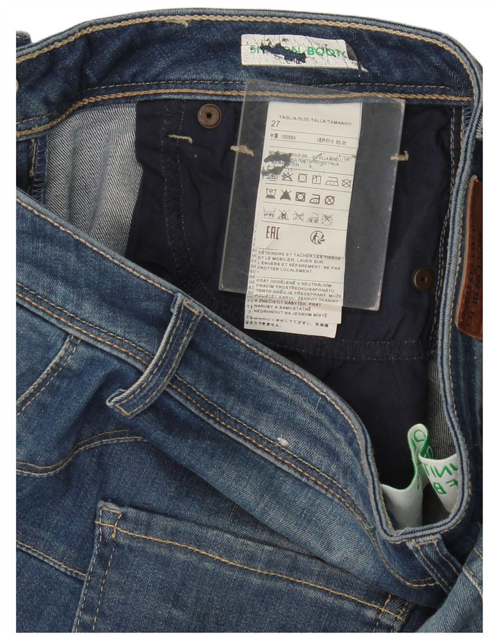 Damskie jeansy Bootcut Benetton W27 L28 Niebieskie bawełniane