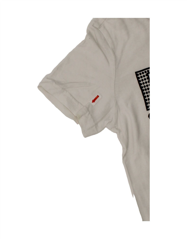 PUMA Boys Graphic T-Shirt Top 7-8 Years White Cotton Vintage Puma and Second-Hand Puma from Messina Hembry 