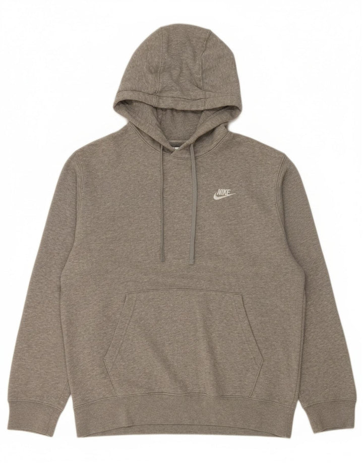 Męski sweter z kapturem Nike z grafiką, średnioszary, bawełniany w cętki