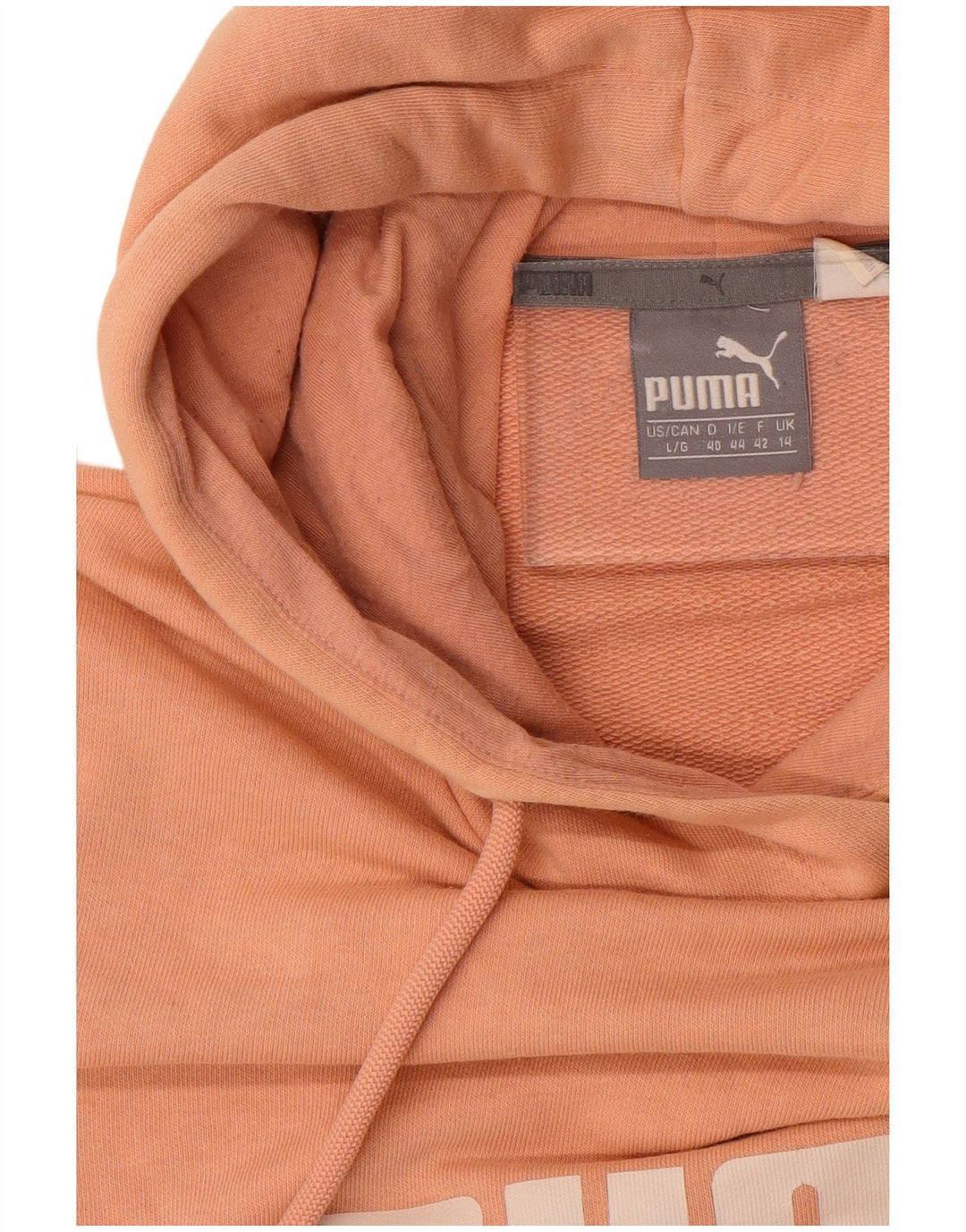 Damski sweter z kapturem i grafiką PUMA UK 14, duży, różowy