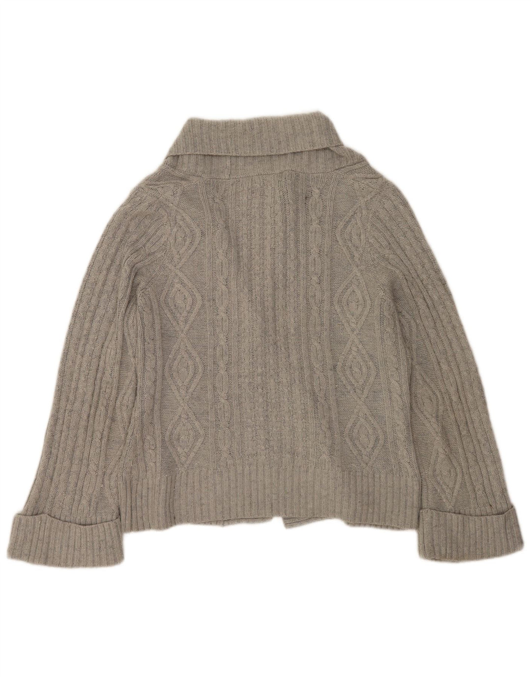 Marks & Spencer Damski sweter rozpinany UK 14, duży, szary, akrylowy