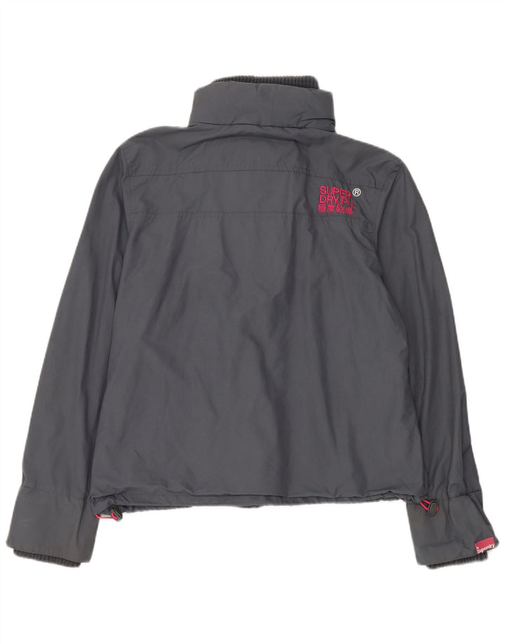 Damska wiatrówka przeciwdeszczowa Superdry UK 42 XL, szary nylon