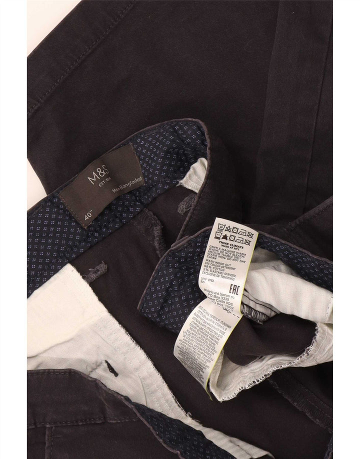 Męskie spodenki Chino Marks & Spencer W40 XL, czarne, bawełniane