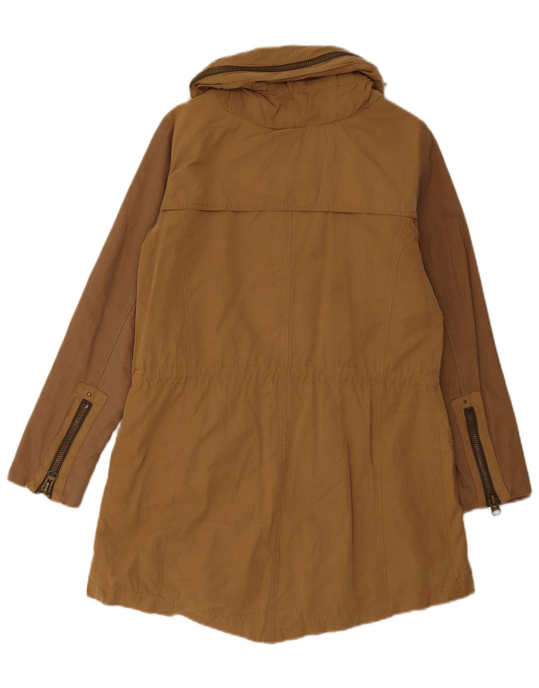 Kurtka damska Zara Parka UK 10 Small, brązowa, bawełniana