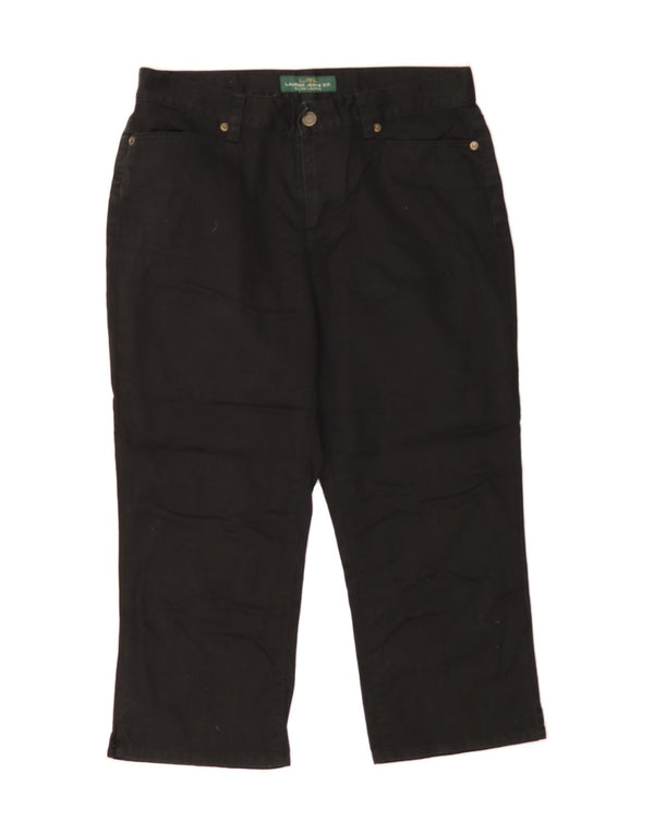 RALPH LAUREN Womens Capri Jeans US 6 Medium W30 L21 Black Cotton