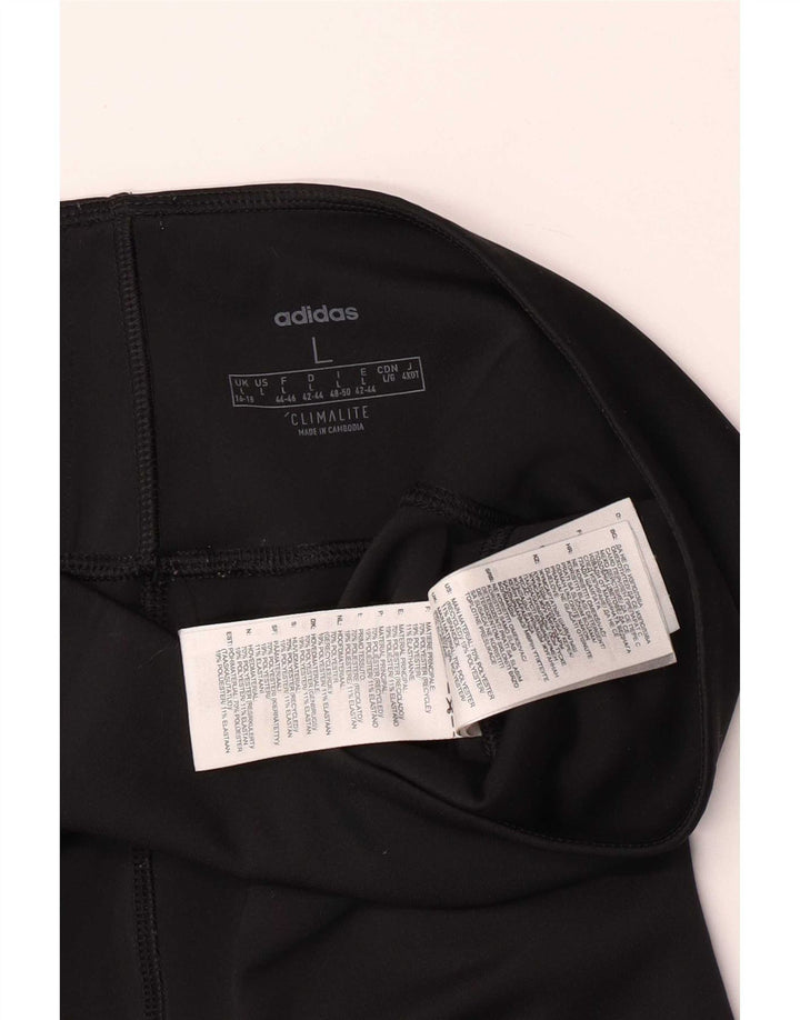 Damskie legginsy Adidas Climalite Capri UK 16/18, duże, czarne, poliestrowe