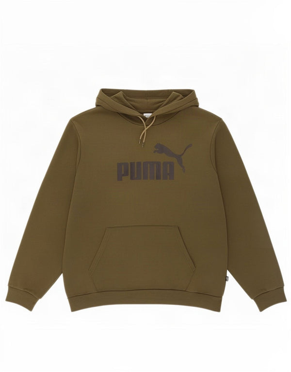 Puma Mens Graphic Hoodie Jumper Large Khaki Cotton