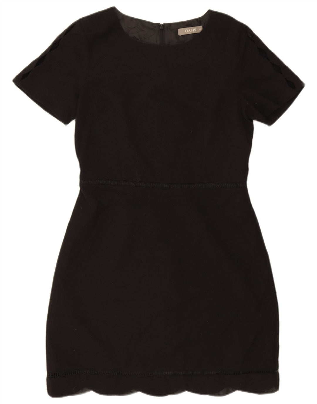 OASIS Womens Sheath Dress UK 12 Medium Black Polyester