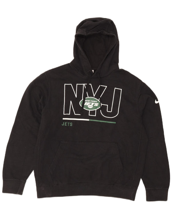 Męska bluza z kapturem Nike New York Jets Graphic, średnia czarna, bawełniana